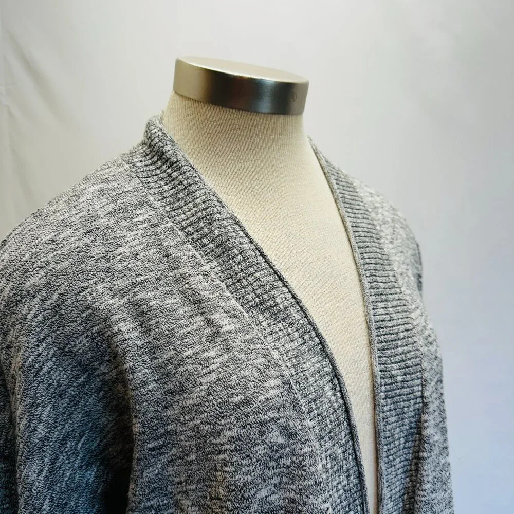 MADEWELL Women Long Sleeve Pockets Gray/White Cardigan Sweater Size Medium - Picture 5 of 11